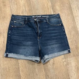 Wallflower Fearless Curvy Super High Rise Denim Shorts Size 17